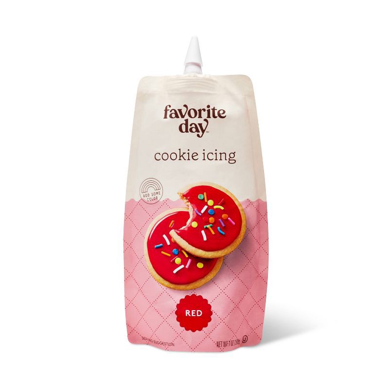 slide 1 of 3, Red Cookie Icing - 7oz - Favorite Day™, 7 oz