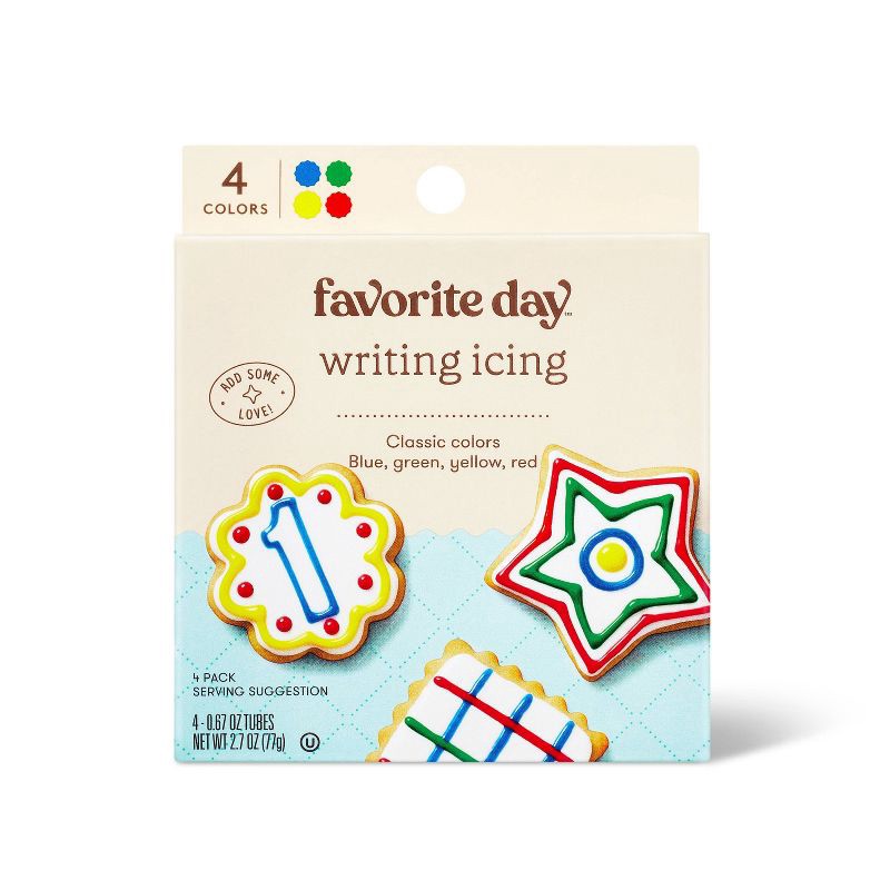 slide 1 of 3, 4pk Writing Icing - 2.7oz - Favorite Day™, 4 ct; 2.7 oz