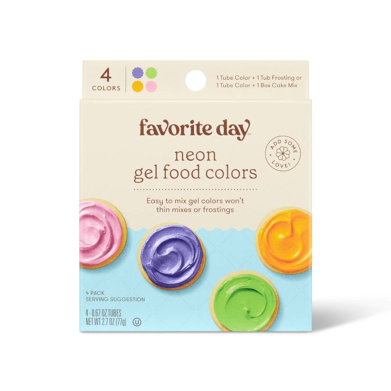 slide 1 of 3, Neon Gel Food Coloring - 2.7oz - Favorite Day™, 2.7 oz
