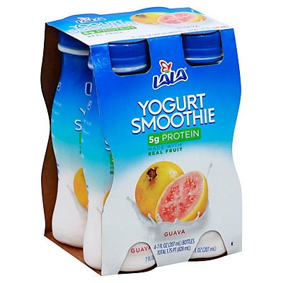 slide 1 of 8, LALA Guava Yogurt Smoothie 7 oz Bottles, 4 ct