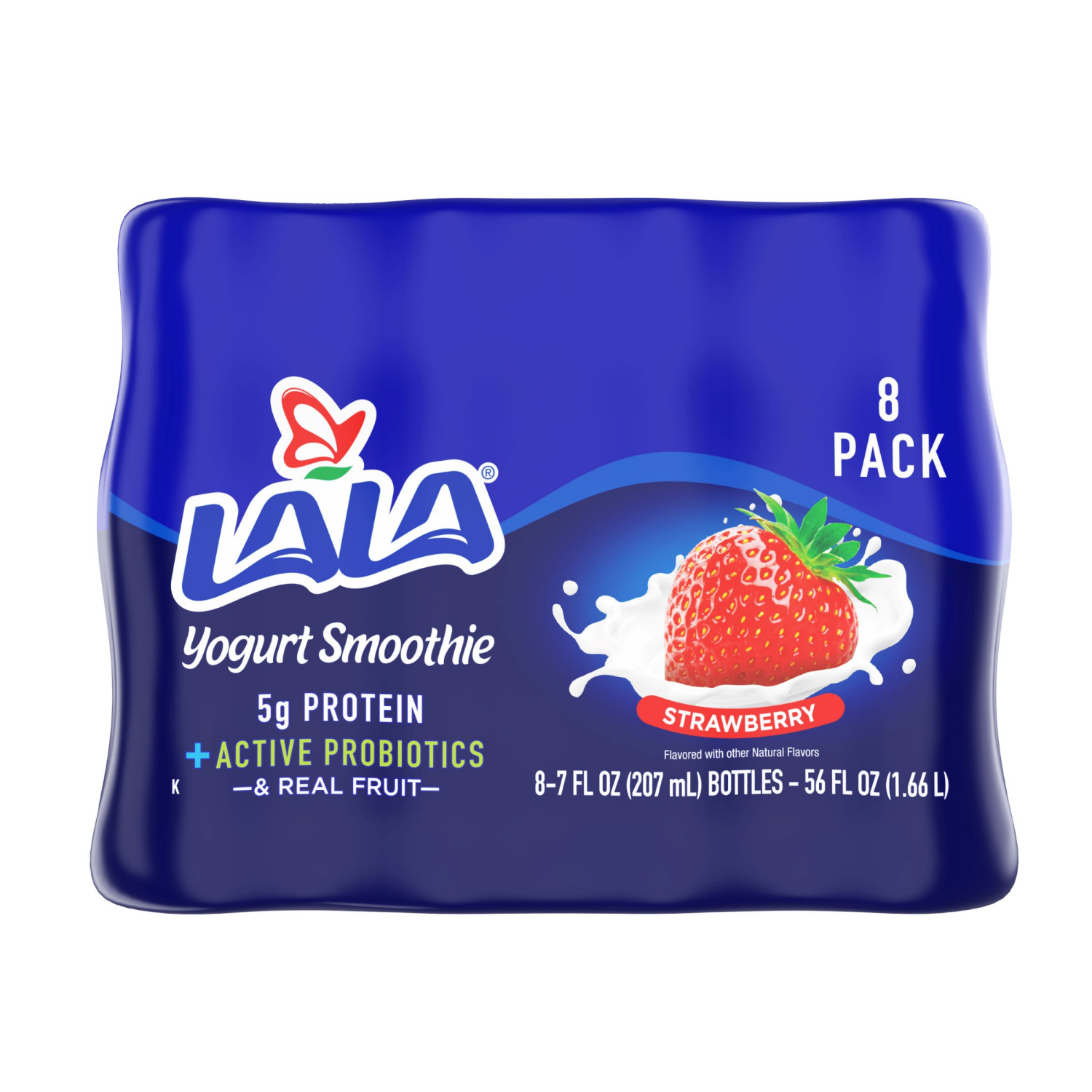slide 1 of 4, LALA Strawberry Yogurt Smoothie 8 - 7 fl oz Bottles, 8 ct