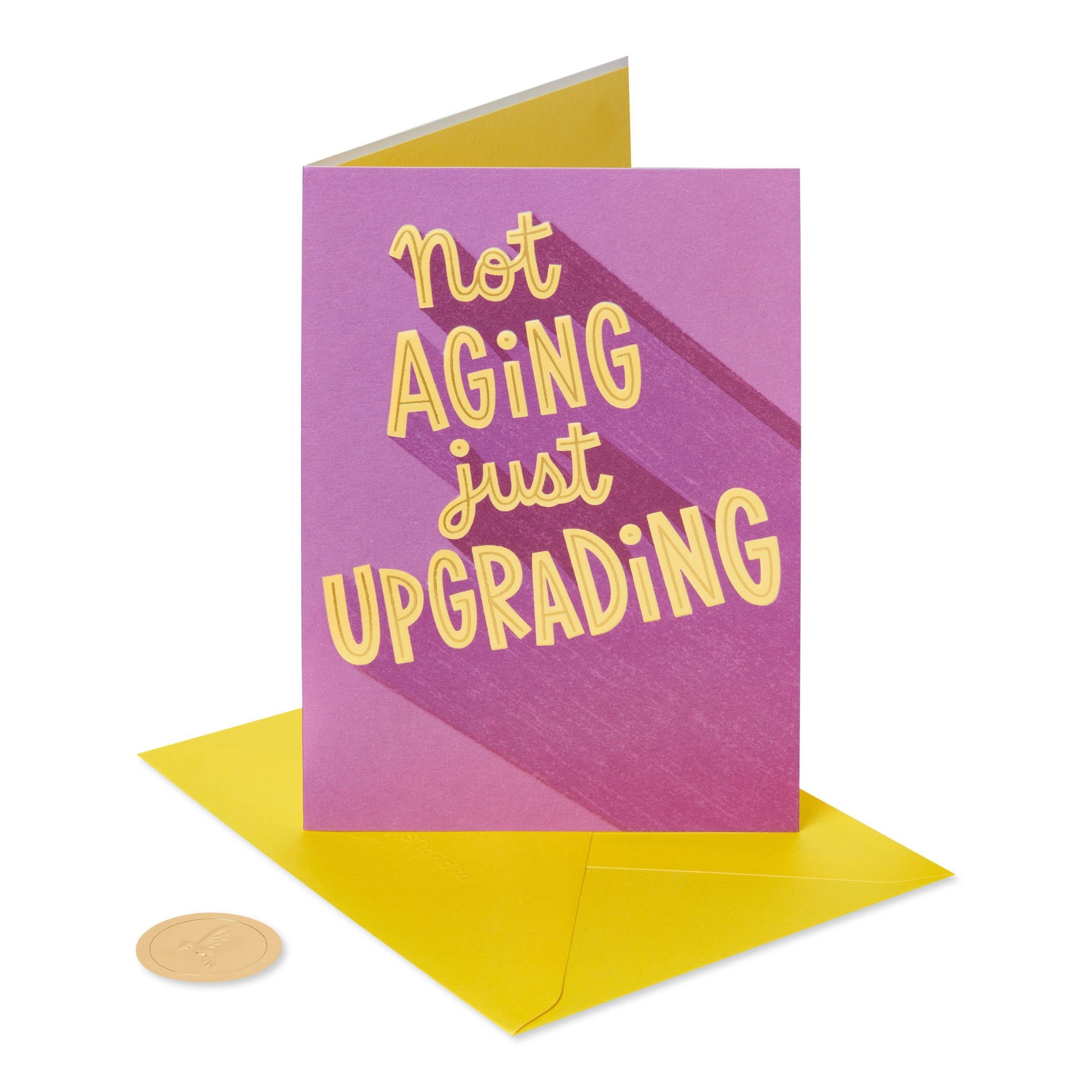 slide 1 of 5, Birthday Card For Husband Not Aging Just Upgrading - PAPYRUS, 1 ct