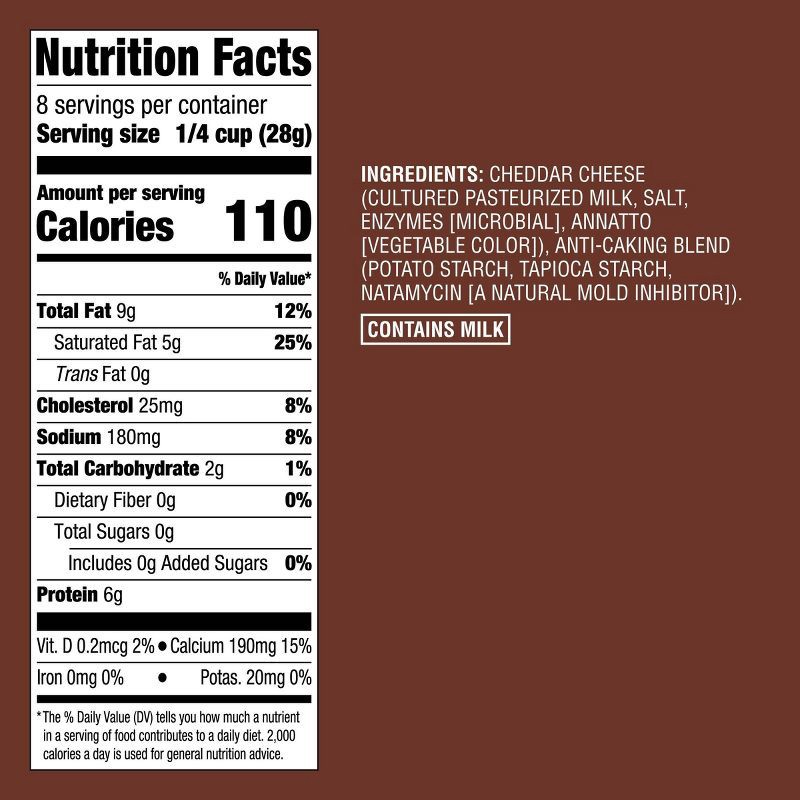 slide 4 of 4, Fine Cut Sharp Cheddar Cheese - 8oz - Good & Gather™, 8 oz