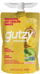 Gutzy Organic Apple Pineapple Passion Fruit + Ginger Dandelion Prebiotic Gut Health Snack 3.9 oz