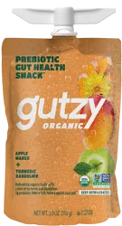 Gutzy Organic Apple Mango + Turmeric Dandelion Prebiotic Gut Health Snack 3.9 oz