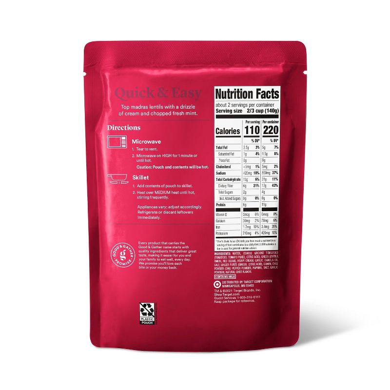 slide 3 of 4, Vegetarian Madras Lentils - 10oz - Good & Gather™, 10 oz