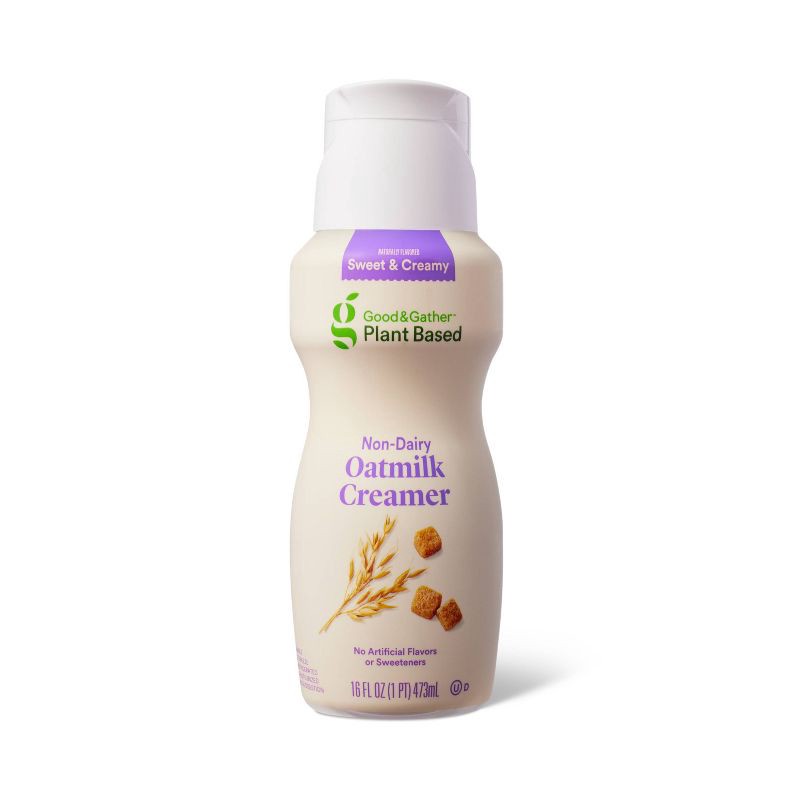 slide 1 of 3, Plant Based Sweet and Creamy Non-Dairy Oatmilk Creamer - 1pt - Good & Gather™, 1 pint