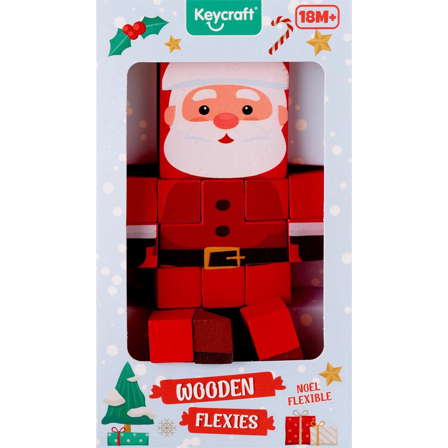slide 2 of 2, TOYS Keycraft Wooden Christmas Blocks, 1 ct