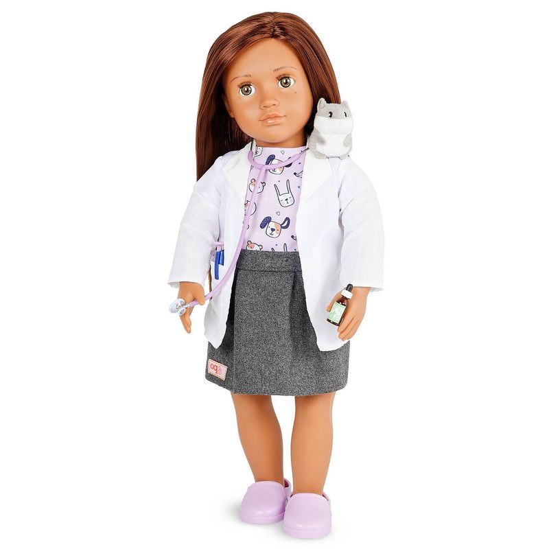 slide 4 of 6, Our Generation Daya with Plush Hamster 18" Pet Care Vet Doll, 1 ct