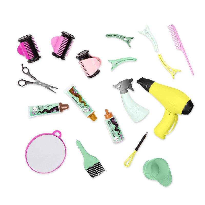 slide 4 of 5, Our Generation Salon Cart & Styling Accessories Set for 18" Dolls, 1 ct