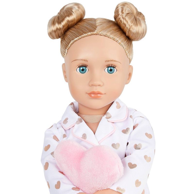 slide 3 of 6, Our Generation Serenity with Heart Polka Dot Pajama Outfit 18" Slumber Party Doll, 1 ct