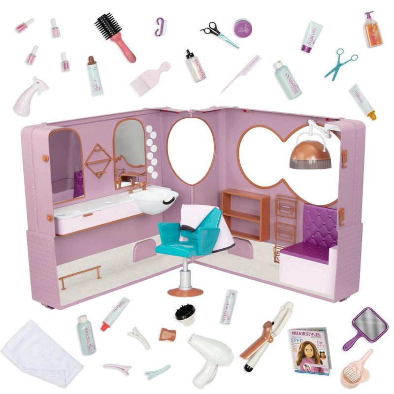 slide 8 of 10, Our Generation Hair Salon Playset for 18" Dolls, 1 ct