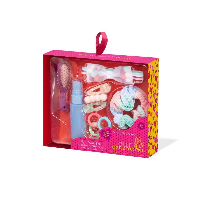 slide 5 of 5, Our Generation Pretty Pom Poms Hair Accessory Set for 18" Dolls, 1 ct