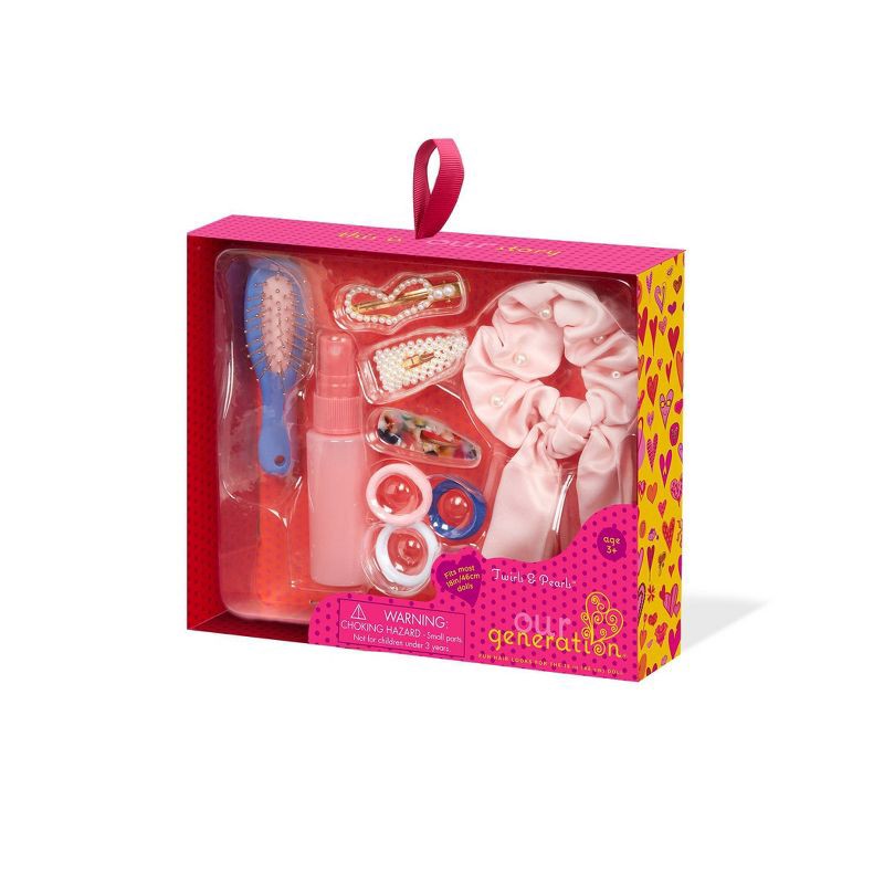 slide 5 of 5, Our Generation Twirls & Pearls Hair Accessory Set for 18" Dolls, 1 ct
