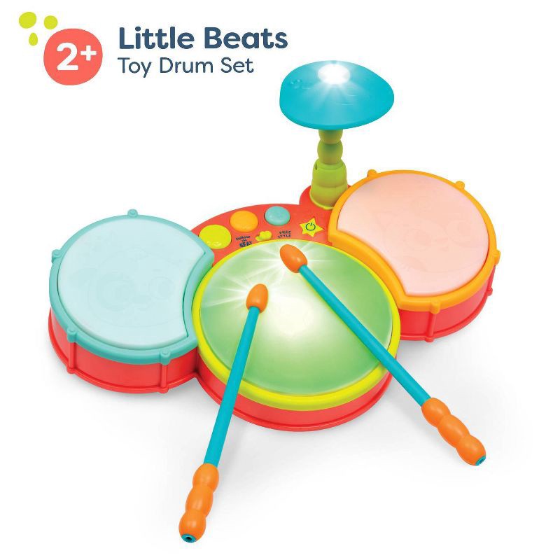 slide 6 of 8, B. toys Toy Drum Set - Little Beats, 1 ct