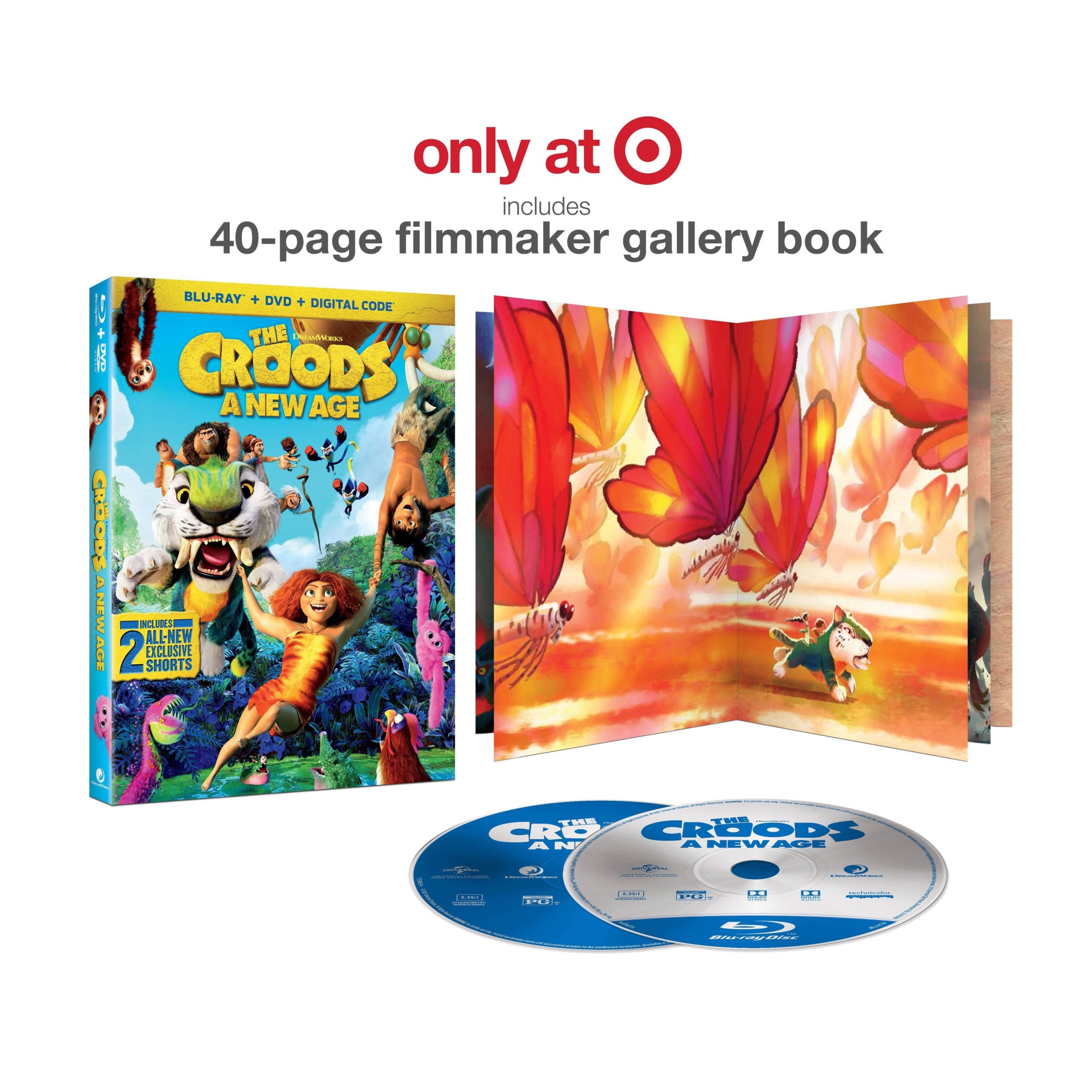 slide 1 of 1, Universal Home Video The Croods: A New Age (Target Exclusive) (Blu-ray + DVD + Digital), 1 ct