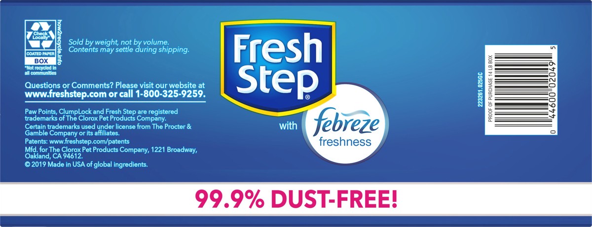 slide 2 of 9, Fresh Step Multi Cat Litter, 14 lb