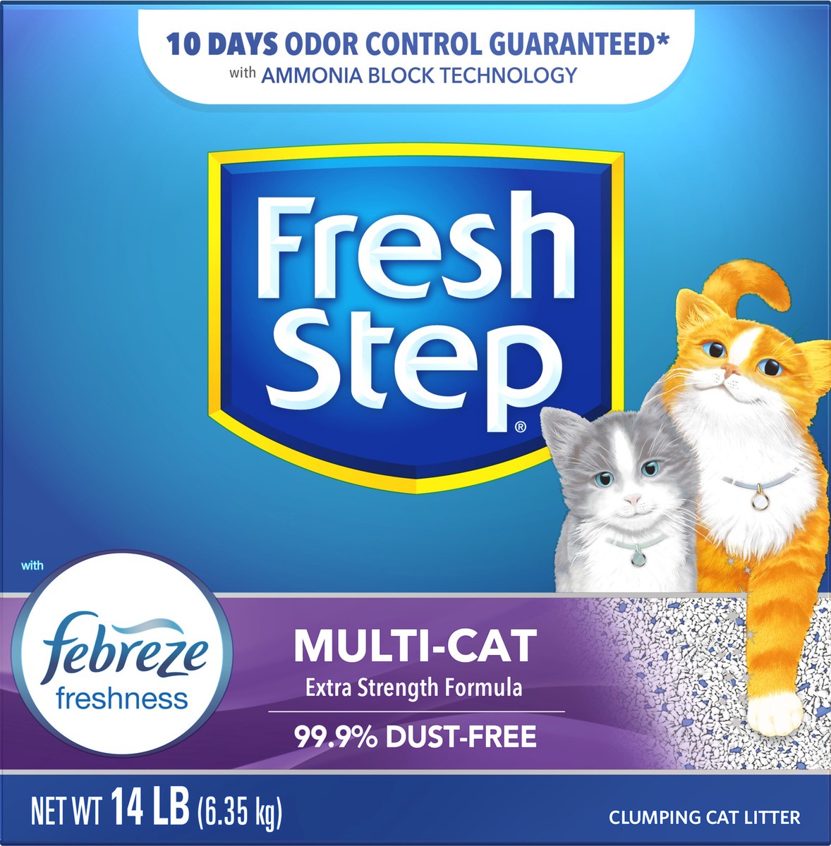 slide 1 of 9, Fresh Step Multi Cat Litter, 14 lb