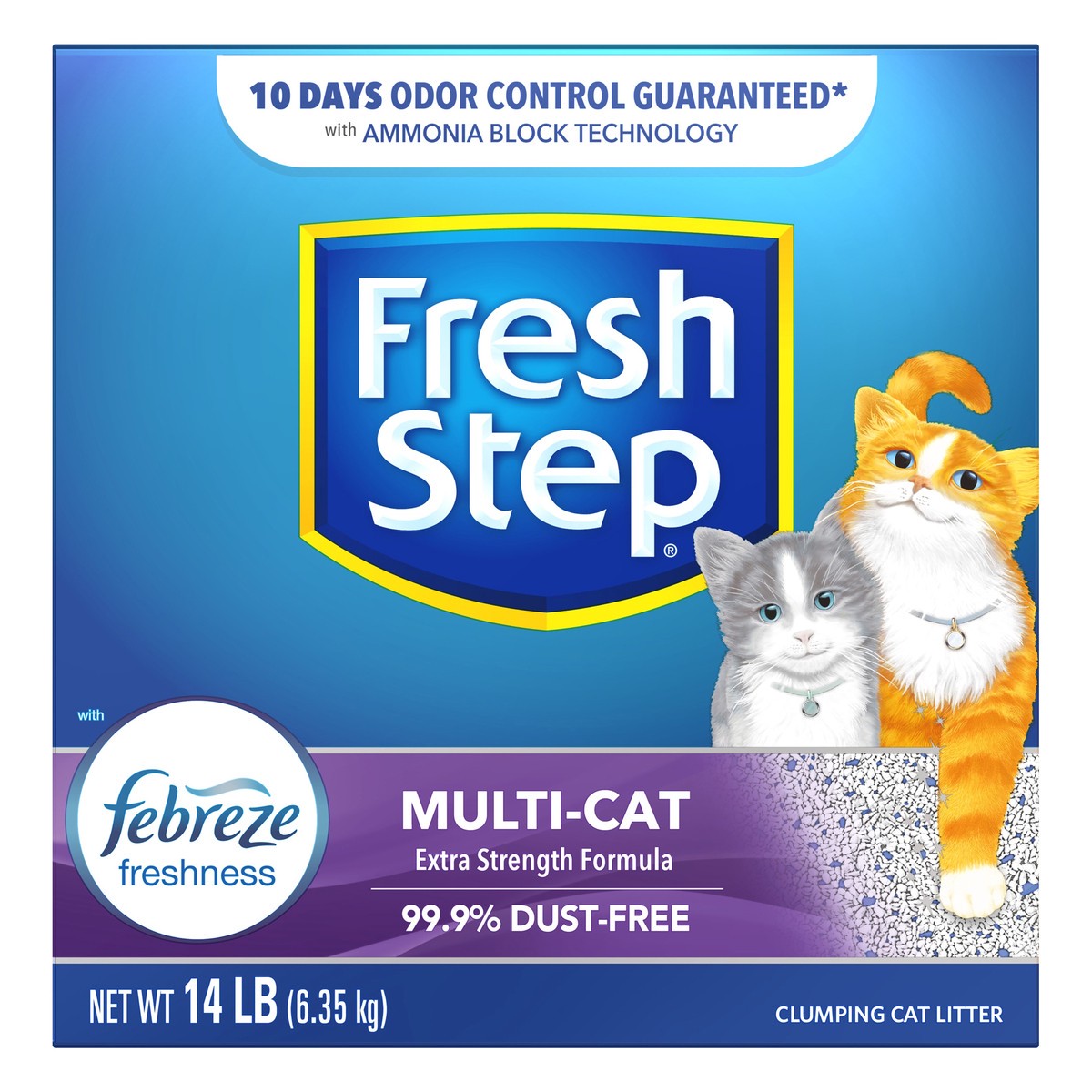 slide 9 of 9, Fresh Step Multi Cat Litter, 14 lb