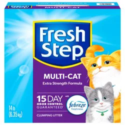 Fresh Step Multi-Cat Extra Strength Scented Litter with Febreze Clumping Cat Litter