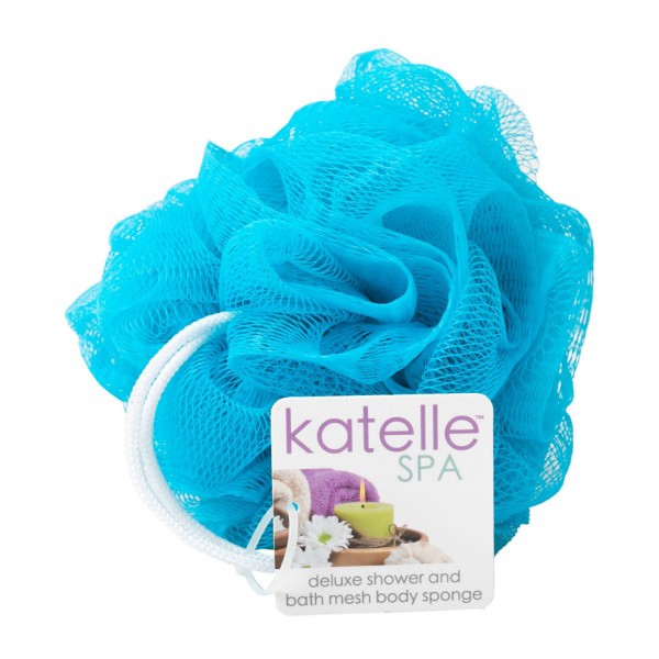 slide 10 of 17, Katelle Spa Shower and Bath Mesh Body Sponge, Green, 1 ct