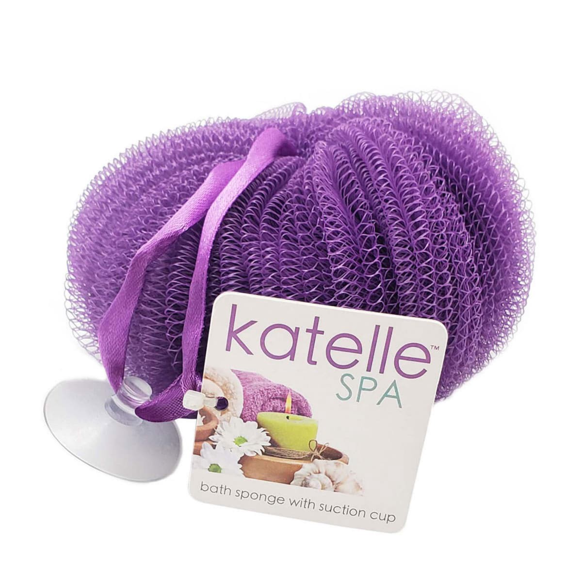 slide 9 of 17, Katelle Bath Sponge w/ Suction Cup, 1 ct