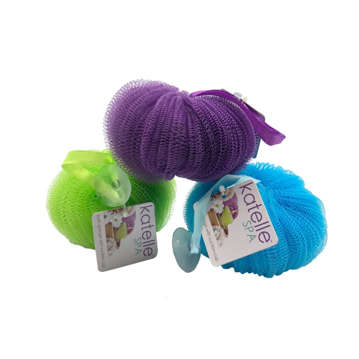 slide 1 of 17, Katelle Bath Sponge w/ Suction Cup, 1 ct