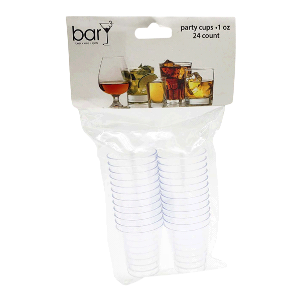 slide 1 of 1, BarY Party Cups, 24 ct