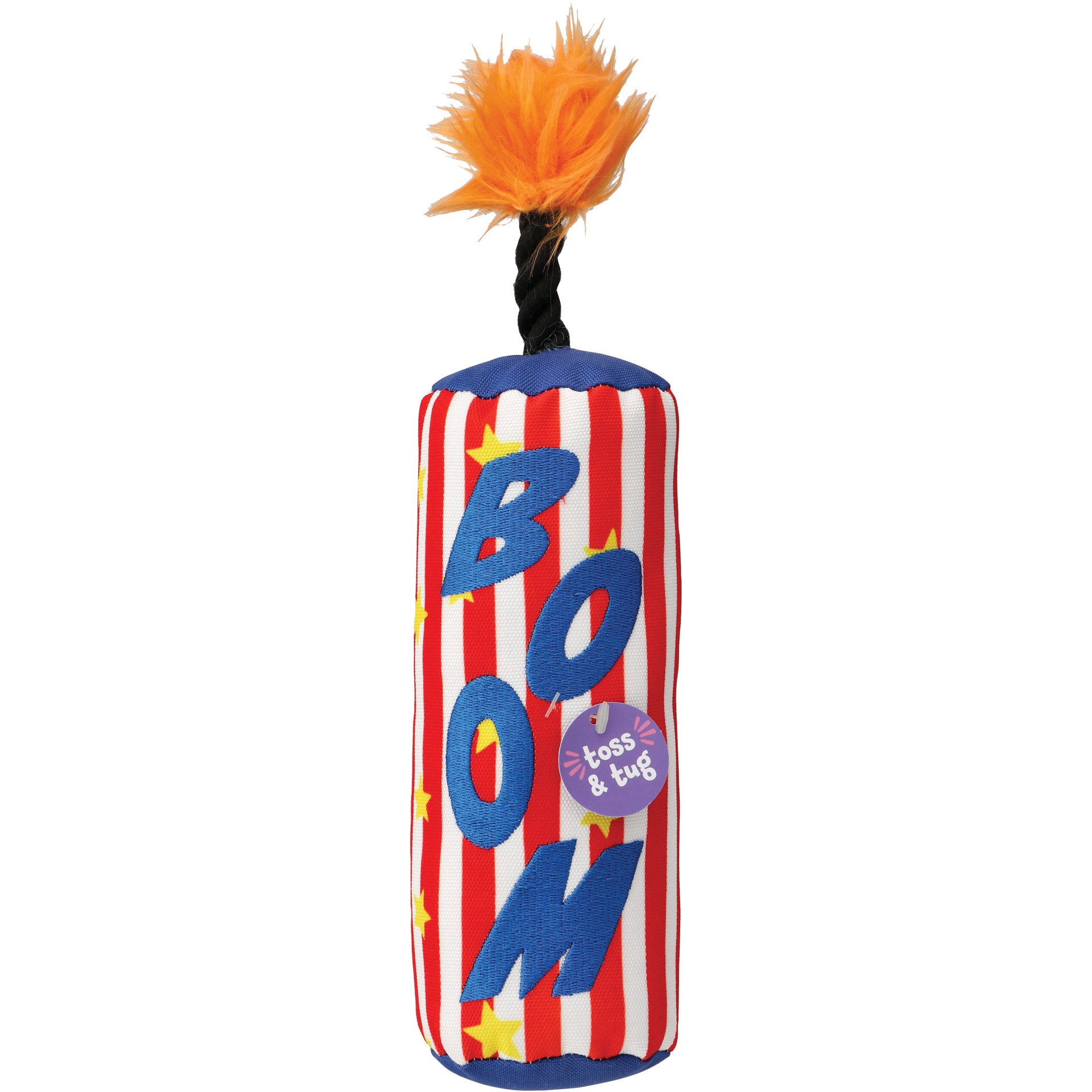 slide 1 of 1, Woof & Whiskers Firework On Rope Plush Dog Toy, 1 ct