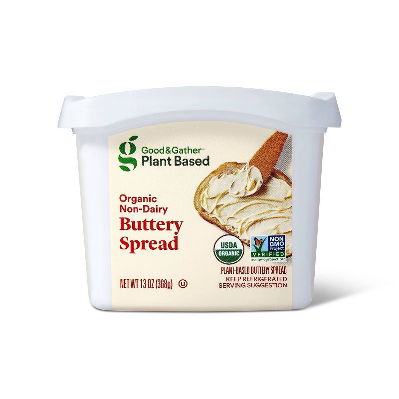 slide 1 of 3, Plant Based Organic Non-Dairy Buttery Spread - 13oz - Good & Gather™, 13 oz