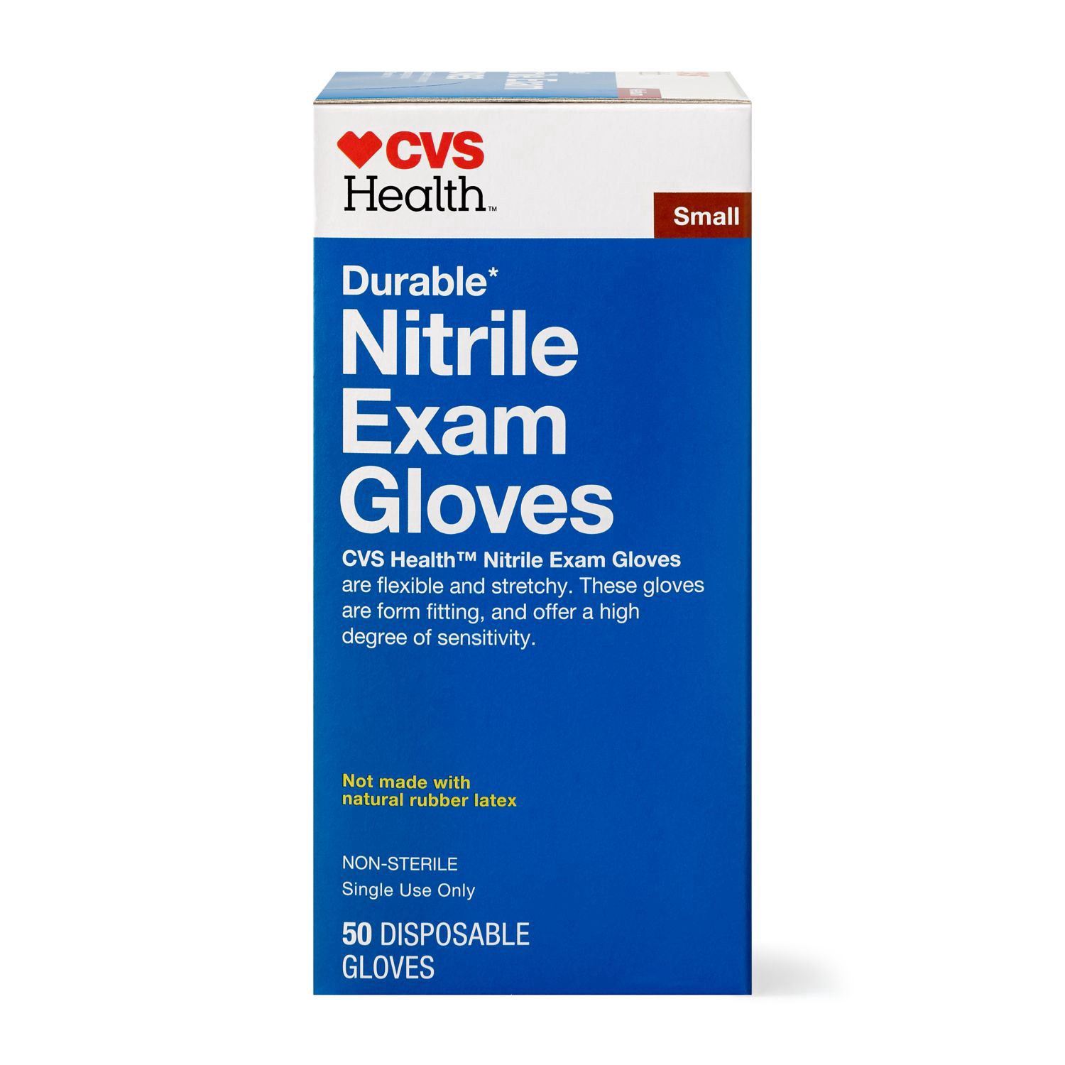 slide 3 of 5, Cvs Durable Nitrile Exam Gloves, Small, 50 Ct, 50 ct