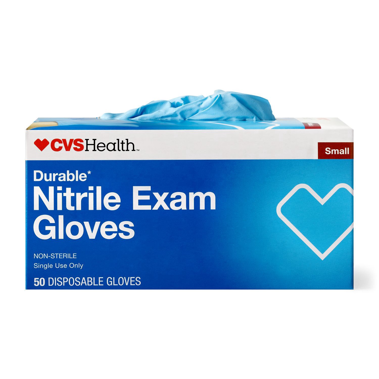 slide 4 of 5, Cvs Durable Nitrile Exam Gloves, Small, 50 Ct, 50 ct
