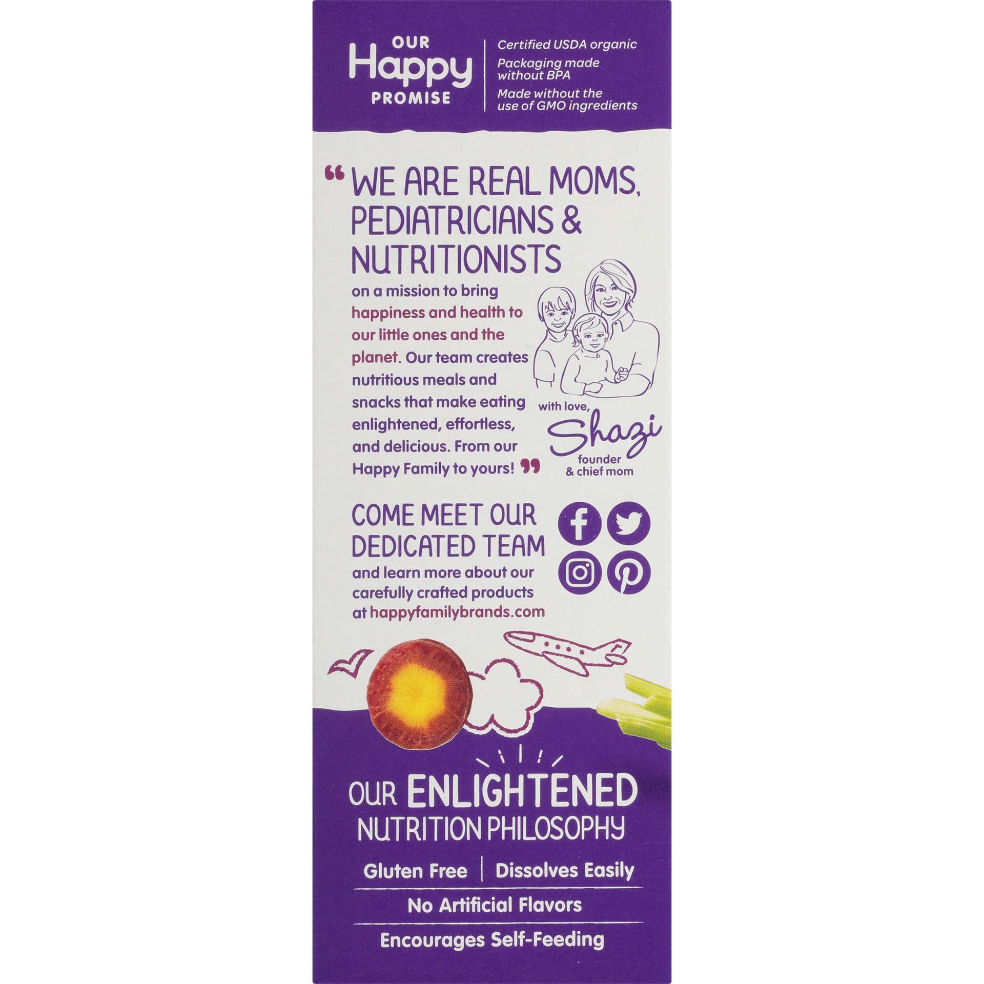 slide 8 of 10, Happy Baby Blueberry Purple Carrot Teething Wafers, 12 ct; 0.14 oz