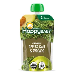 Happy Baby Organics Organic Baby Food Apple Kale & Avocados - 4 Oz