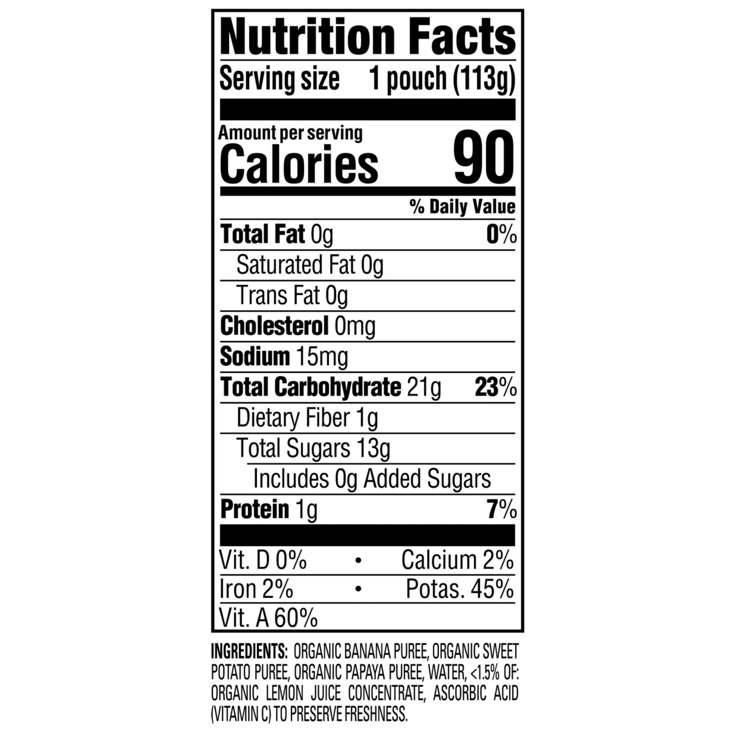slide 3 of 8, Happy Baby Organics Clearly Crafted Stage 2 Bananas, Sweet Potatoes & Papaya Pouch 4oz UNIT, 4 oz