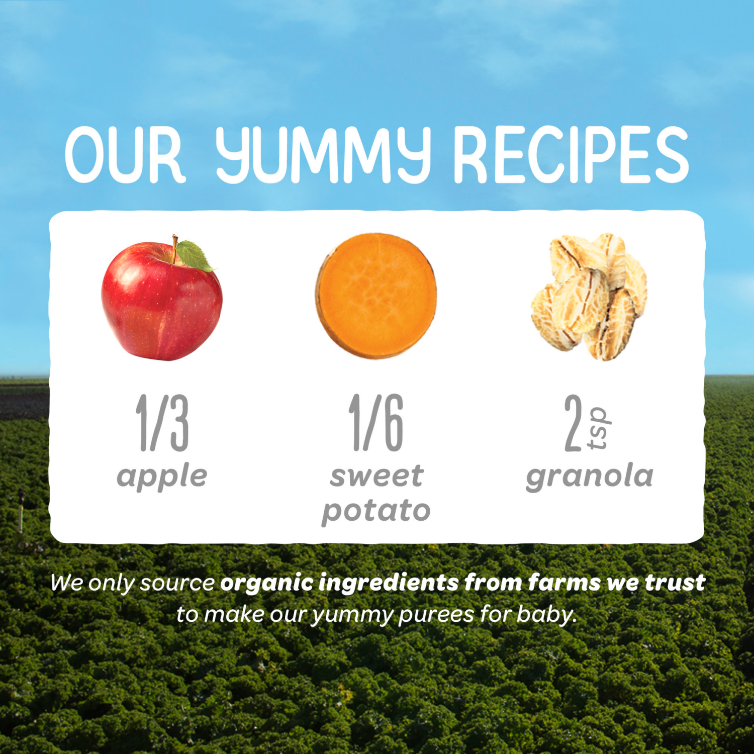 slide 6 of 8, Happy Baby Organics Clearly Crafted Stage 2 Meals Apples, Sweet Potatoes & Granola Pouch 4oz UNIT, 4 oz