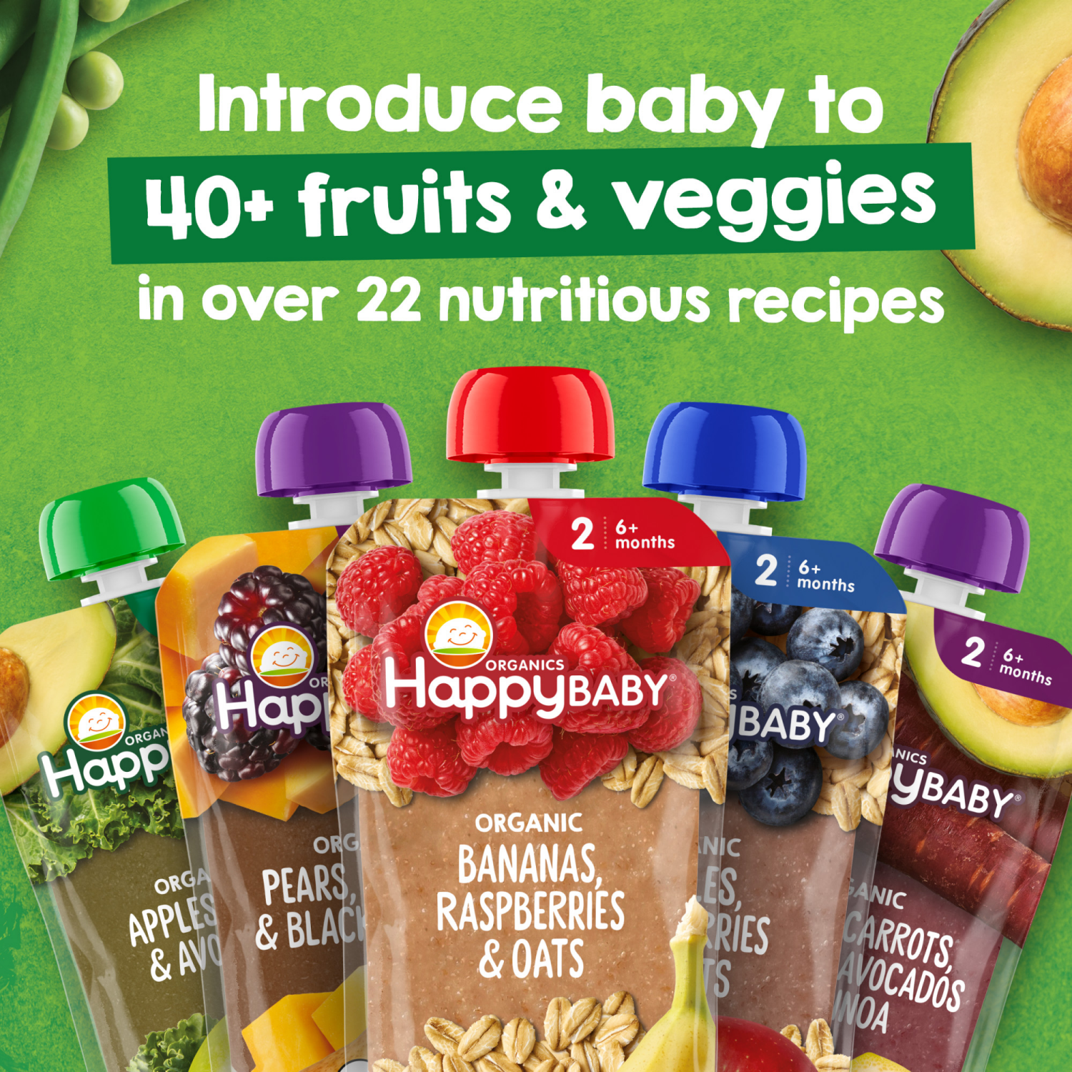 slide 8 of 8, Happy Baby Organics Clearly Crafted Stage 2 Meals Apples, Sweet Potatoes & Granola Pouch 4oz UNIT, 4 oz