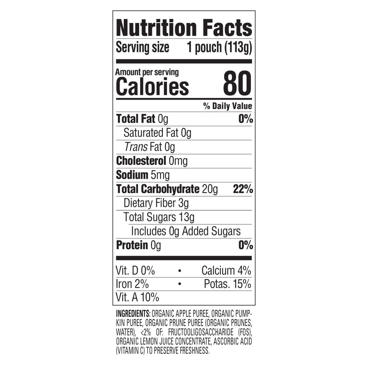slide 3 of 8, Happy Baby Digestive Support Blends Organic Apples Pumpkin & Prunes Pouch 4 oz, 4 oz