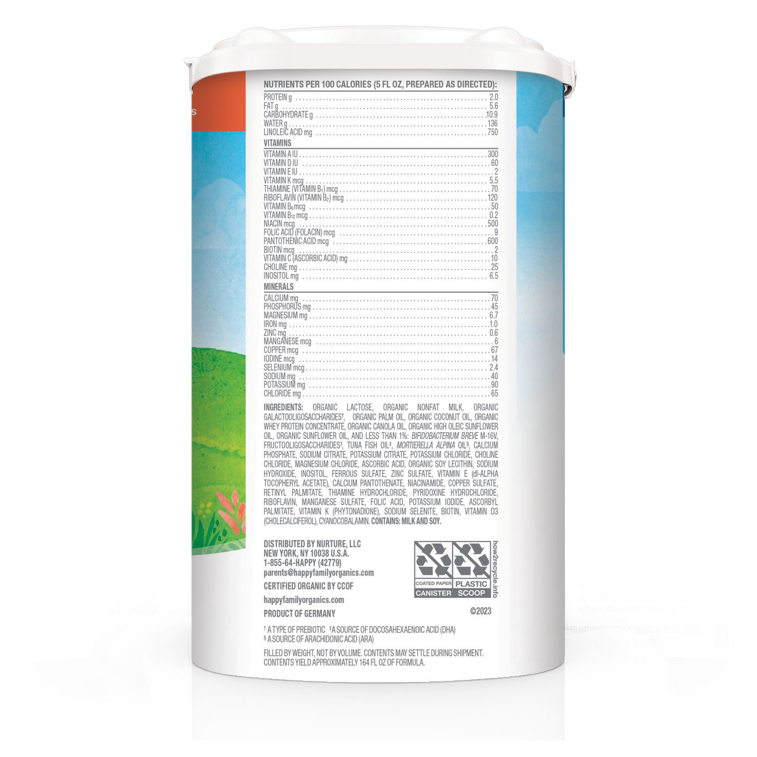 slide 2 of 4, Happy Baby Organics Stage 1 Organic Infant Formula 22.9 OZ Container UNIT, 22.9 oz