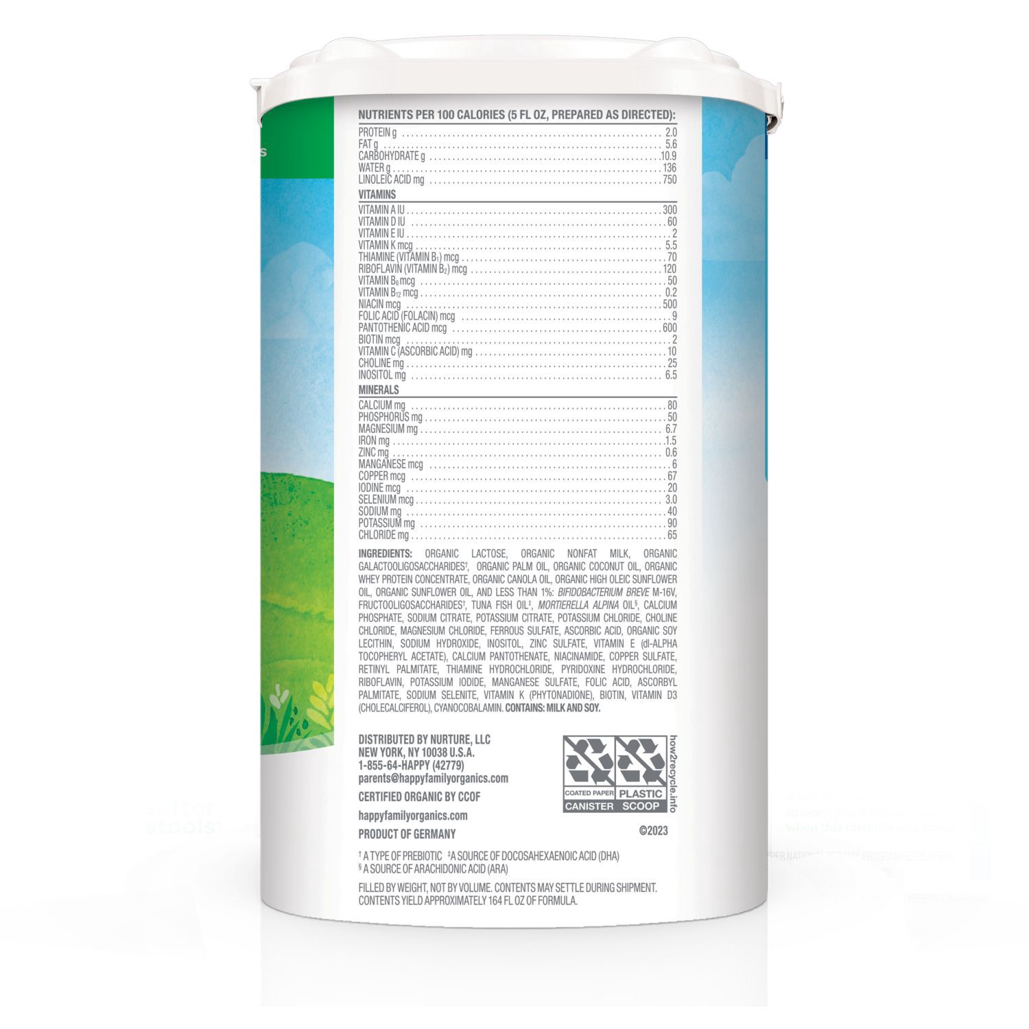 slide 3 of 4, Happy Baby Organic Milk-Based Powder Infant Formula with Iron - Stage 2, 22.9 oz