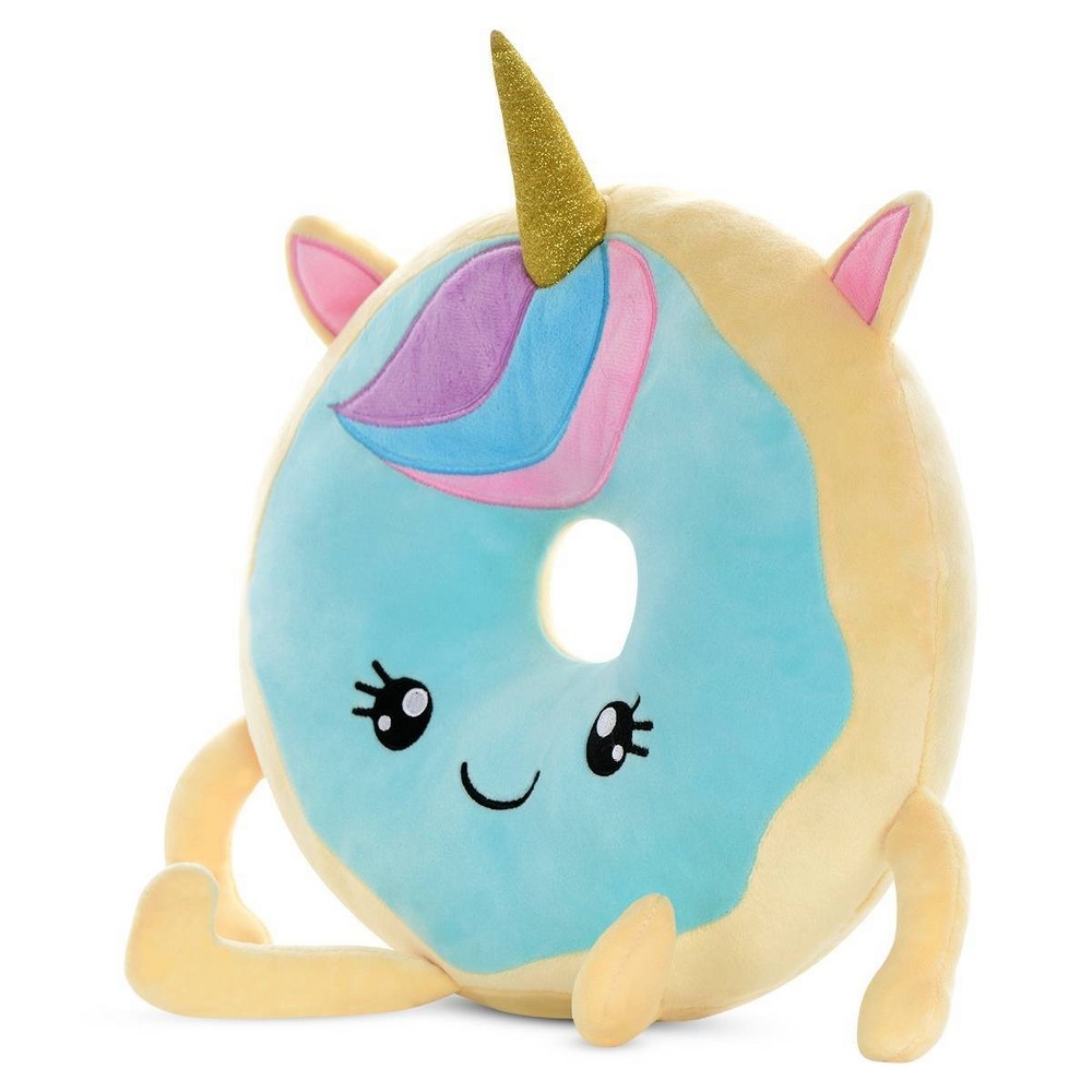 slide 2 of 5, 2 Scoops Unicorn Donut Shaped Plush, 1 ct