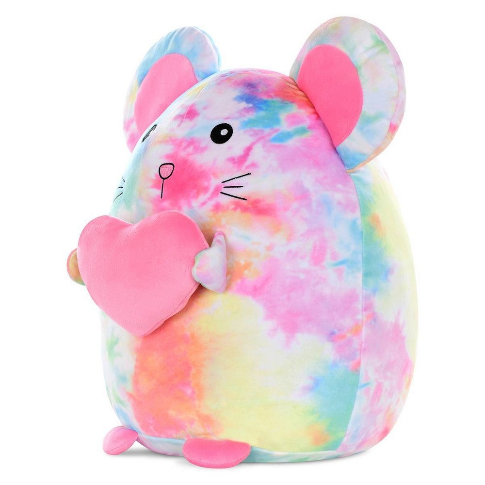 slide 5 of 5, 2 Scoops Tie Dye Mouse Shaped Plush, 1 ct