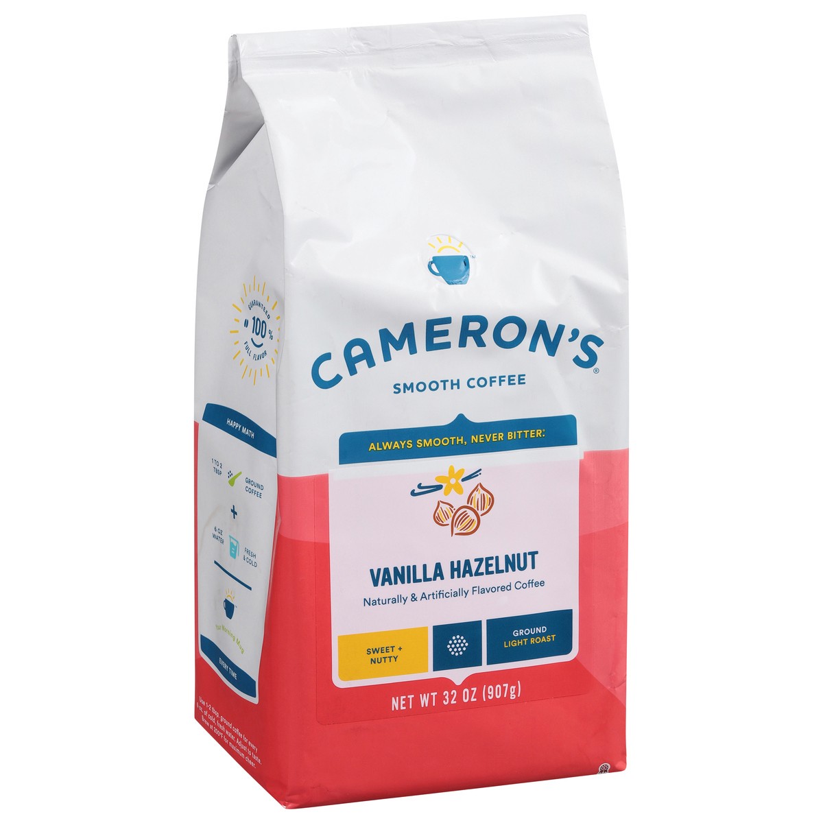 slide 8 of 9, Cameron's Coffee Ground Bag, Flavored, Vanilla Hazelnut, 32oz, 32 oz