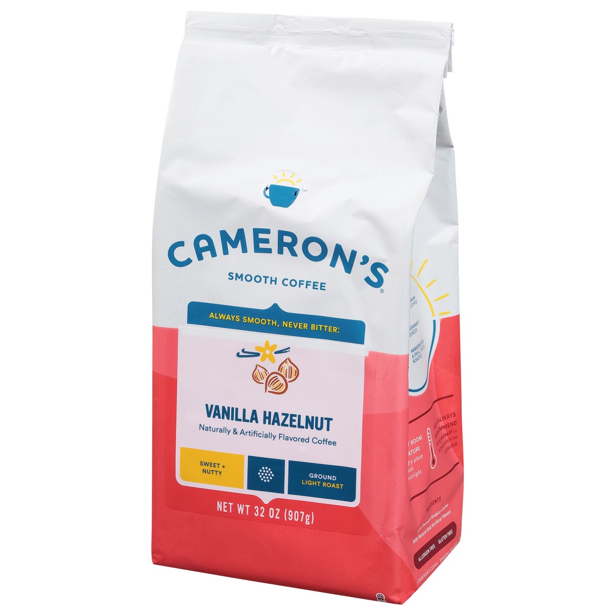slide 9 of 9, Cameron's Light Roast Ground Vanilla Hazelnut Coffee 32 oz, 32 oz
