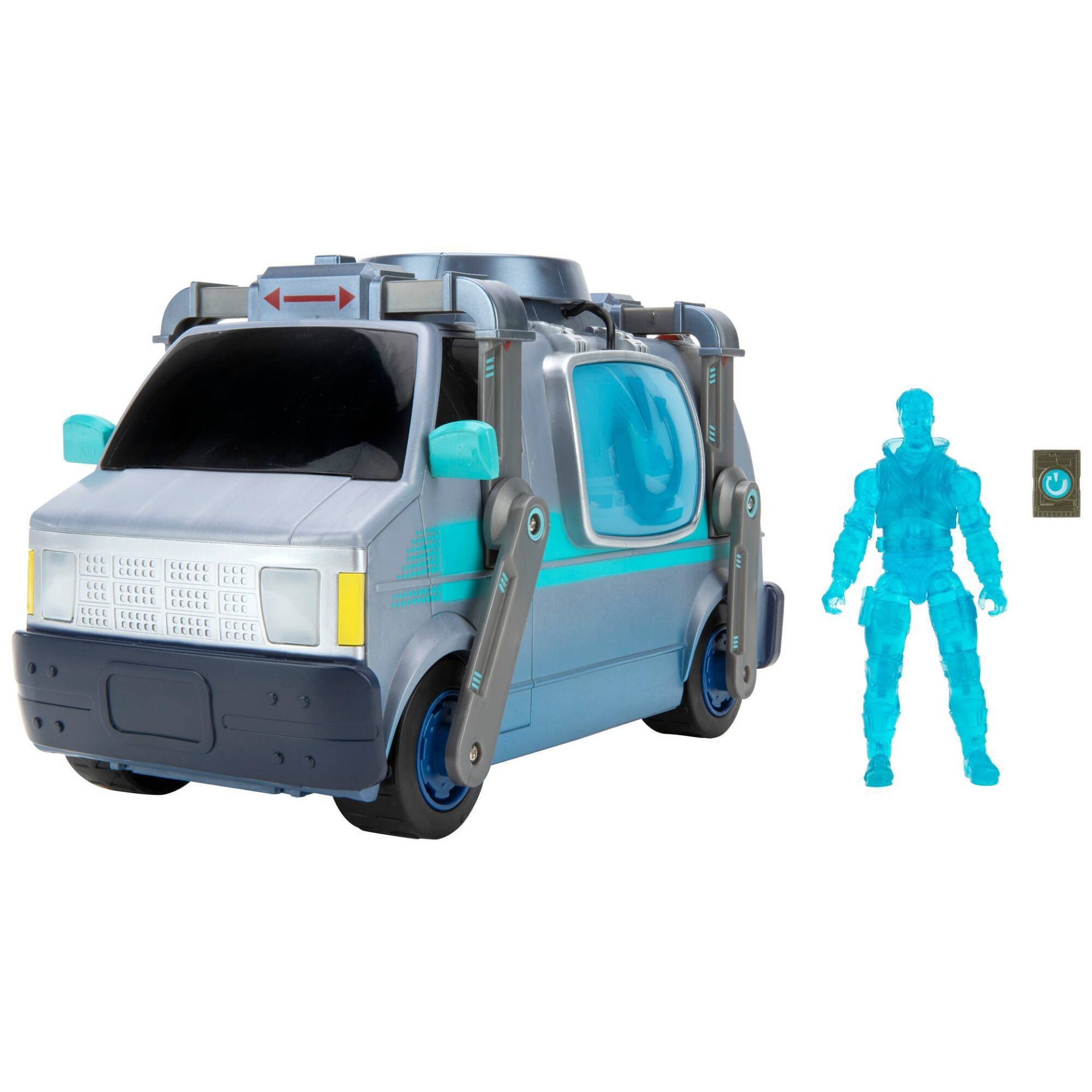 slide 1 of 6, Fortnite Feature Vehicle Reboot Van, Electronic Vehicle with 4in Articulated Figure, and Accessory, 1 ct