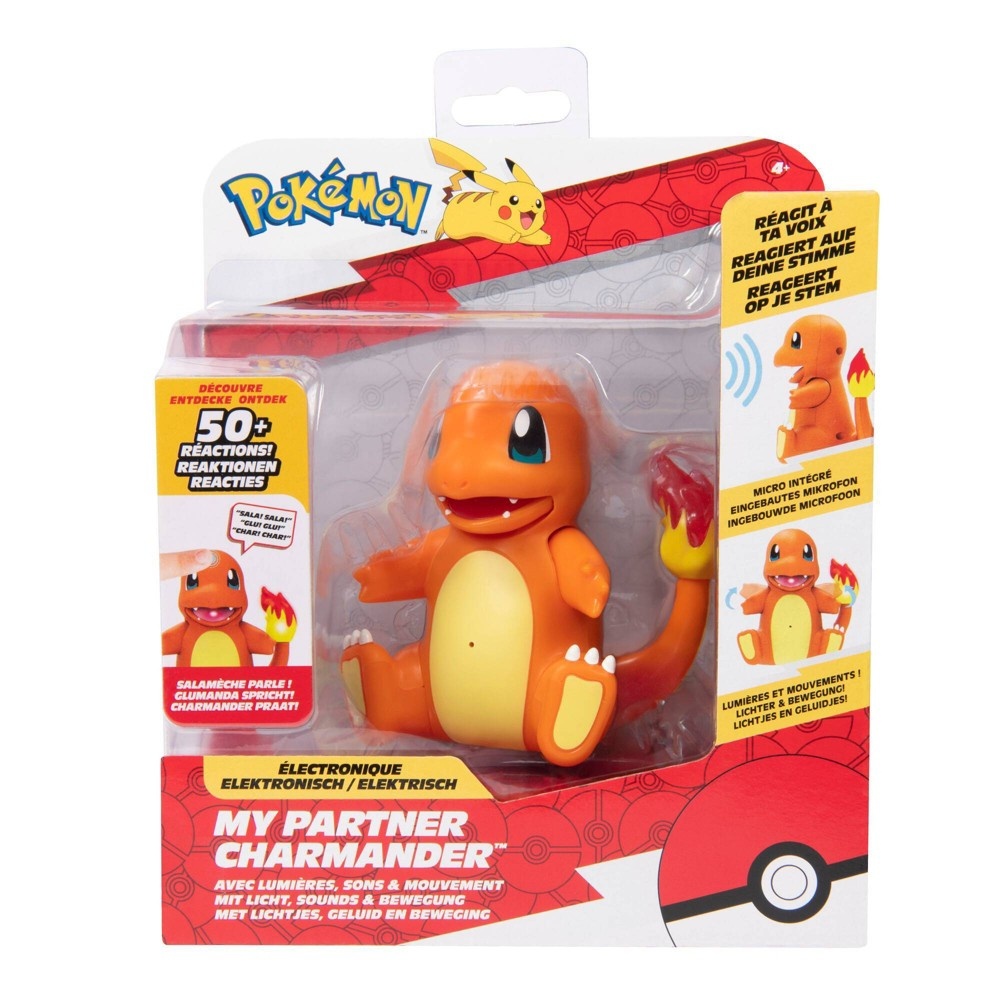 slide 2 of 5, Pokemon - Deluxe Feature Figure (My Partner Charmander), 1 ct