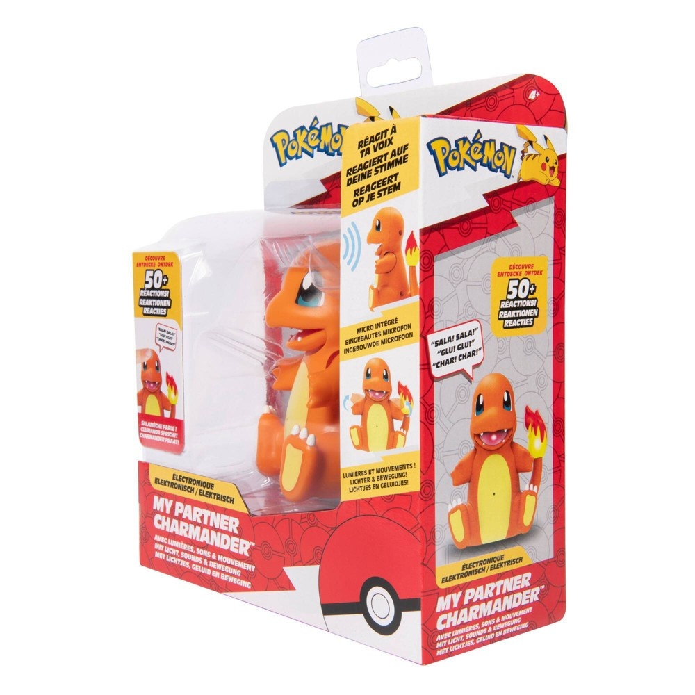 slide 4 of 5, Pokemon - Deluxe Feature Figure (My Partner Charmander), 1 ct