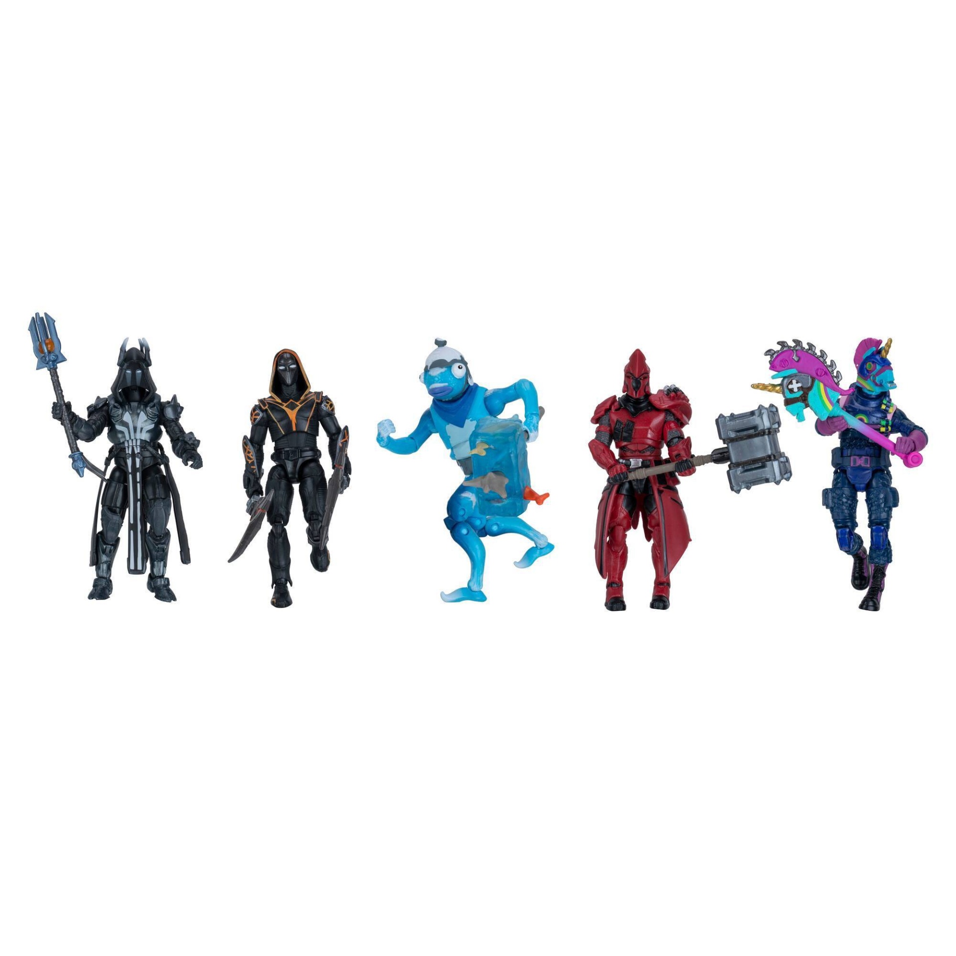 slide 1 of 9, Fortnite Party Pk, 4in Figures including Bash, Ultima Knight (Red), Frozen Fishstick, Molten Omen, Ice King (Silver) (Target Exclusive), 1 ct