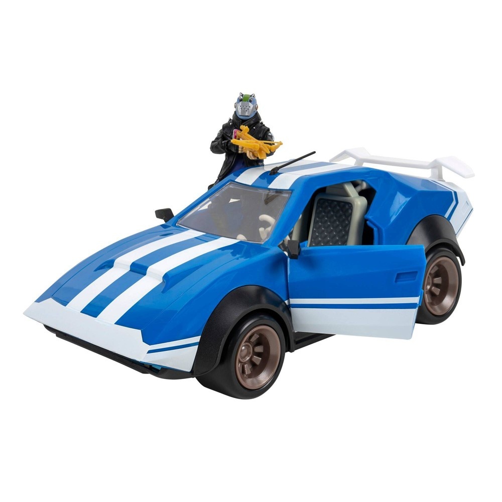 slide 5 of 6, Fortnite Joy Ride Whiplash Vehicle (Blue & White), Vehicle with 4in Articulated X-Lord Figure, 1 ct