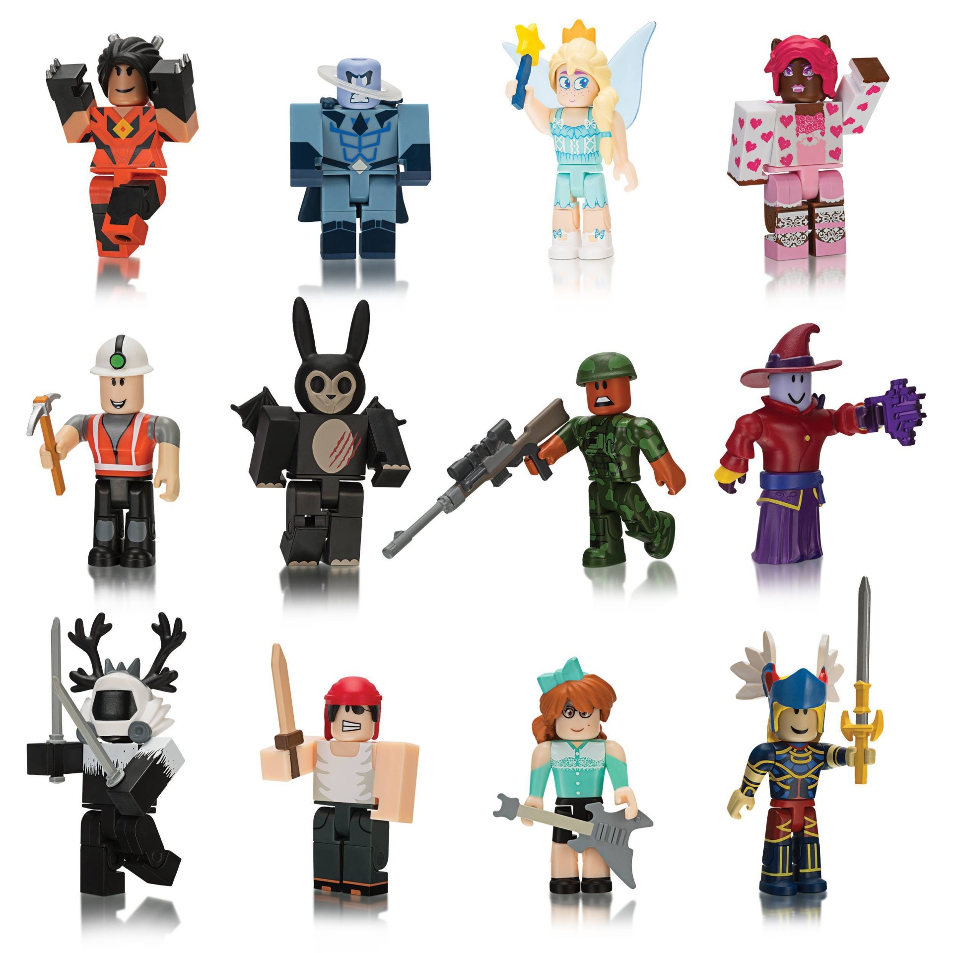 slide 1 of 4, Roblox Action Collection - Series 6 Figures 12pk (Roblox Classics) (Includes 12 Exclusive Virtual Items), 12 ct